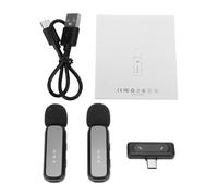 Yechiry Micrófono Lavalier Inalámbrico Reducción de Ruido de Sonido de Pantalla LED para Transmisión en Vivo Vloggers Al Aire Libre Clips Inalámbricos 2.4G en Micrófono Lav Mic con Inalámbrico