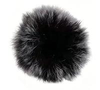 Yechiry Micrófono Lavalier Parabrisas Furry Muff Cubierta de Espuma Suave para Entrevistas Eventos 6PCS Blanco y Negro (0,5 cm)