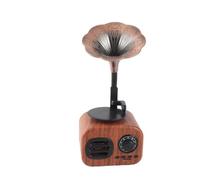 Yechiry Mini Altavoz Bluetooth, Altavoz Retro Creativo, Reproductor de Música para Escritorio y Portátil, 5W, Color Nogal, 95x60x70mm (Nuez)