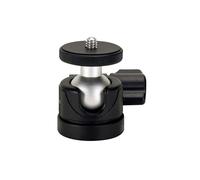 Yechiry Mini Cabezal de Bola, Cabezal de Trípode Panorámico, Adaptador Giratorio Portátil de Aleación de Aluminio 360 con Montaje de Rosca de 1/4 pulg., Junta Esférica de Metal para monopié, (Black)