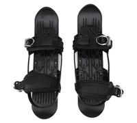 Yechiry Mini Esquís para Patinar sobre Nieve, Senderismo, Talla US 6 a 13 | Hebilla ajustable de aleación de aluminio, deslizamiento bidireccional, patines cortos ligeros, negro