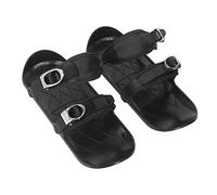 Yechiry Mini Patines De Esquí, Esquís De Patinaje Cortos Y Finos con Fijación Ajustable para Adultos, Hebillas De Acero Inoxidable para Esquí Al Aire , Negro, Talla Única