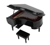 Yechiry Modelo de Piano en Miniatura, Mini Piano de Cola de Madera, Adorno de Instrumento Musical con Mecanismo de Cuerda, GIFS para Amantes de la Música, Pianistas, Decoración del