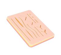 Yechiry Modelo de Piel de Entrenamiento Almohadilla de Práctica de Sutura Silicona de Grado Alimenticio 3 Capas Adecuado para Capacitación Médica y Práctica de Estudiantes Color de Piel 17x12 Cm