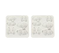 Yechiry Molde de Lazo de Silicona Flexible con Dibujos Animados para Pastel de Chocolate y Manualidades, Material Seguro y No Tóxico, Paquete de 2