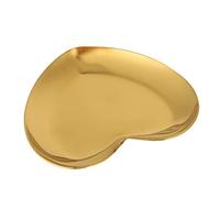 Yechiry Nail Art Palette, Heart Shaped Stainless Steel Mixing Tray (GOLD)