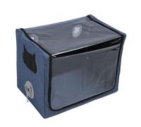 Yechiry Nido Nebulizador para Mascotas Cámara de Oxígeno Plegable Tela Oxford Caja de Atomización para Mascotas de PVC con Orificios Dobles Diseño Espacioso Transparente para Gatos,