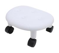 Yechiry Paburas de bajo Rodaje, Taburete de bajo Rodillo, Asiento Ergonómico Enrollable y Pesado con Ruedas Adición Práctica Fácil de Moverse para la Sala de Estar Dormitorio (White)