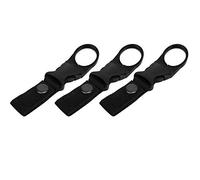Yechiry Paquete de 3 Ganchos de Nailon para Colgar Botellas de Agua, Mosquetones Portátiles para Cinturón para Uso en Exteriores - Negro/Verde - Pequeños y Ligeros, Adecuados para Botellas de 1,38