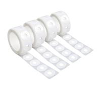 Yechiry Pegatina de Refuerzo de Perforación, 4 Rollos Etiquetas de Refuerzo de Página Pegatina Protector de Enlace de Papel Pvc, Ideal para álbumes de Fotos Sueltas Documentos Proyectos de Bricolaje