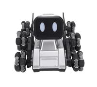 Yechiry Perro Robot de Juguete, Coche Teledirigido, 8 Ruedas Función de Transformación Perro Robot de Juguete Acrobático RC Inteligente Espectáculos Acrobáticos para Niños (Silver)