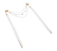 Yechiry Pinza para el Pelo con Borla Larga, Accesorio Elegante para Mujer, Diseño Elegante de Cobre y Perlas, Uso Diario