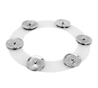 Yechiry Platillos de Batería Pandereta de Charles, Campanas de Acero Inoxidable, Accesorios para Instrumentos de Percusión con Goma, Pandereta de Charles para Rendimiento de Batería, Ideal para
