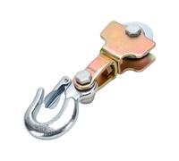 Yechiry Polea de Bloque de Arranque, 1 Tonelada, 2200 Libras de Capacidad, Acero de Aleación Resistente con Gancho Giratorio para Polipasto, Ideal para Cuerda Sintética de hasta 3/8 Pulgadas,