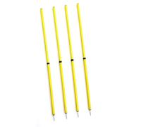 Yechiry Postes de Entrenamiento de Fútbol Postes de Agilidad Flexibles y Portátiles para Ejercicios de Fútbol y de Obstáculos 4 Piezas Material ABS 150x3,3 Cm (Yellow)
