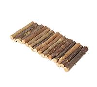 Yechiry Puente de Madera Flexible para Hámster, Juguete para Animales Pequeños Que Trepan y Mastican, Adecuado para Roedores, Ratones Reptiles, Casa con Escalera de Palo de Madera (M)