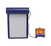 Yechiry Puerta Automática de Gallinero con Energía Solar, Puerta Automática de Hierro de Metal con Detección de Luz, Control Remoto y Control Remoto, Pantalla LED, Se Adapta a los Gansos de Patos