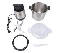 Yechiry Robot de Cocina, Picadora Eléctrica Comercial de Carne de 1000 W 6 L con Almohadilla Antideslizante y Recipiente de Acero Inoxidable 304, para Frutos Secos y Frutas (Enchufe de la UE)