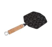 Yechiry Sartén Takoyaki de 14 Orificios, Sartén para Parrilla de Hierro Fundido, para Cocinar de Conductividad Térmica con Superficie Antiadherente, Ideal para Cocina y Comida Japonesa