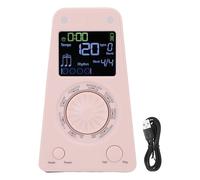 Yechiry Selección de Ritmo Versátil Digital con Compatibilidad de Instrumentos Universales Bt Altavoz Electrónico Metronoma 10 Tonos Sintonizador Pruebas para Guitarra de Piano (PINK)