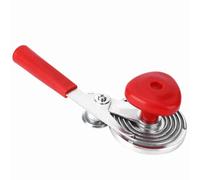 Yechiry Sellador Manual de Latas, Herramienta Manual de ABS de Hierro Duradero para Sellar Latas de Vidrio, Cocina Pequeña Imprescindible para la Familia, Color Rojo Plateado, 9 Cm de Diámetro