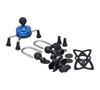Yechiry Soporte Universal para Teléfono Móvil con 13 Accesorios, Diseño en Forma de X para Soporte Seguro del Manillar, Compatible con Dispositivos iOS y, Construcción Duradera de Plástico y Metal