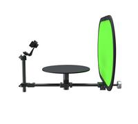 Yechiry Spinner de 360 Grados, Plataforma Giratoria de Fotografía Ajustable, Plataforma Giratoria de Vídeo Portátil con Rosca de 1/4" 3/8", Abrazadera para Teléfono y Varilla Retráctil para