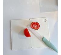 Yechiry Tabla de Cortar de Plástico Plegable, Tabla de Cortar Portátil y Práctica para Acampar para Picnic Al Aire Libre, Diseño de Orificio Colgante para Cocina, Material PP (Arroz Nórdico Blanco