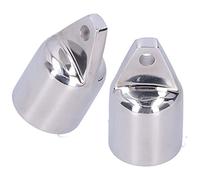 Yechiry Tapa Bimini, 2 Piezas de Accesorios de Extremo de Ojo de Acero Inoxidable 316 con Superficie Altamente Pulida, Fácil Instalación para Barco Marino de Tubo Redondo de 1 Pulgada, Tapa para Parte