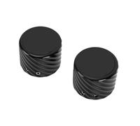 Yechiry Tapa de la Cubierta de la Tuerca del Eje Delantero Patrón de | Accesorio para Motocicleta, Construcción de Aleación, Acabado Negro Resistente a la Intemperie, VRSC 2002-2011, Softail