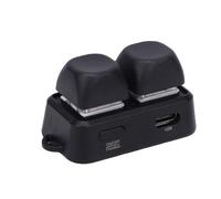 Yechiry Teclado de 2 Teclas USB Copiar y Pegar Teclado Mecánico para Juegos, Pasador de Página Retroiluminado RGB, Soporte de Macro para Trabajo Juegos Música Medios