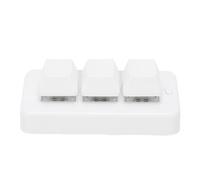 Yechiry Teclado de 3 Teclas, Teclado Mecánico Programable con Cable USB y Controlador Personalizado para Videojuegos de PC (White)