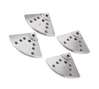 Yechiry Tornio Plano de 5 Pulgadas Chuck Jaw, 45 Reemplazo de la Mandíbula de Madera Autodenominable Ajustable de Acero con 8 Alfileres y 32 Agujeros para Fresador de Carpintería