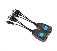 Yechiry Transceptor Balun de Audio y Vídeo de 2 Uds para Sistemas de Vigilancia Domésticos Compatible con NTSC PAL SECAM Fácil Configuración