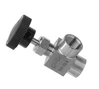 Yechiry Válvula de Aguja de Hilo Femenino BSPP de Alta Presión, Tipo de ángulo para Transmisión de Agua, Gas, Aceite y, Acero Inoxidable 304, 1 Pieza (#3)