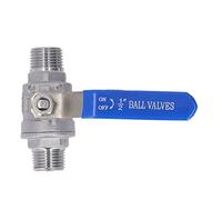 Yechiry Válvula de Bola de Acero Inoxidable de 1/2 pulg. DN15 Macho a Macho para un Control Eficiente del Flujo de Agua, Aceite y Gas