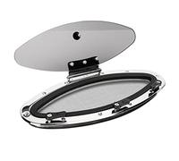 Yechiry Ventana de Ojo de Buey para Barco, Apertura Interior con Vidrio Templado para Yates o Uso Marino, 16,06x5,83 Pulgadas, Impermeable, a Prueba de Rayos UV