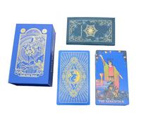Yedaoiu Cartas de Tarot Azul Waite, lámina Dorada Pet Resistente al Agua, Ilumina tu Camino con conocimientos místicos, Cartas de Tarot