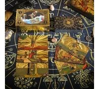 Yedaoiu De Tarot-Panorama clásico wettaro, Tarot para Principiantes, lámina de Oro Impermeable Pet