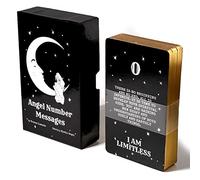 Yedaoiu Mensaje de número de ángel, Cartas de Tarot bronceadas, mazo de Cartas de Tarot, con guía y Caja, adivinación del Futuro,Negro