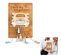 YEDOUALE Regalos de Boda Originales Tarjeta Dinero Madera 3D 1 Unidad 20,5x12,5 cm Coche Decorativo con sobre para Novios Detalle Creativo Ceremonia