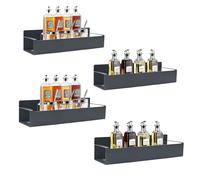 YedZen 4 unidades de especieros magnéticos para frigorífico, imanes para especias, organizador de especias magnético para frigorífico, estante colgante con 8 ganchos, estantes magnéticos fuertes para