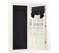 YedZen Cortinas opacas para puerta, 66 x 173 cm, color negro, para puerta francesa, para protección visual y control de la luz, cortinas opacas de privacidad, cortina de puerta de casa