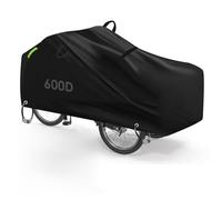 YedZen Cubierta para bicicleta de carga, Oxford 600D, 220 x 105 x 100 cm, resistente al agua, protección UV para bicicletas de carga, funda para bicicleta de un carril y triciclo