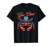 Yee Claw Funny Crab in Cowboy Hat Seafood Lover Camiseta