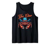 Yee Claw Funny Crab in Cowboy Hat Seafood Lover Camiseta sin Mangas