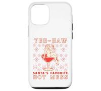 Yee-Haw, Santa's Favorite Hot Mess Funny Western Cowgirl Chr Carcasa para iPhone 12/12 Pro