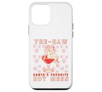 Yee-Haw, Santa's Favorite Hot Mess Funny Western Cowgirl Chr Carcasa para iPhone 12 Mini
