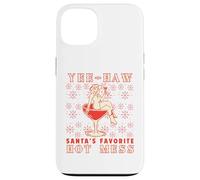 Yee-Haw, Santa's Favorite Hot Mess Funny Western Cowgirl Chr Carcasa para iPhone 13