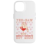 Yee-Haw, Santa's Favorite Hot Mess Funny Western Cowgirl Chr Carcasa para iPhone 14